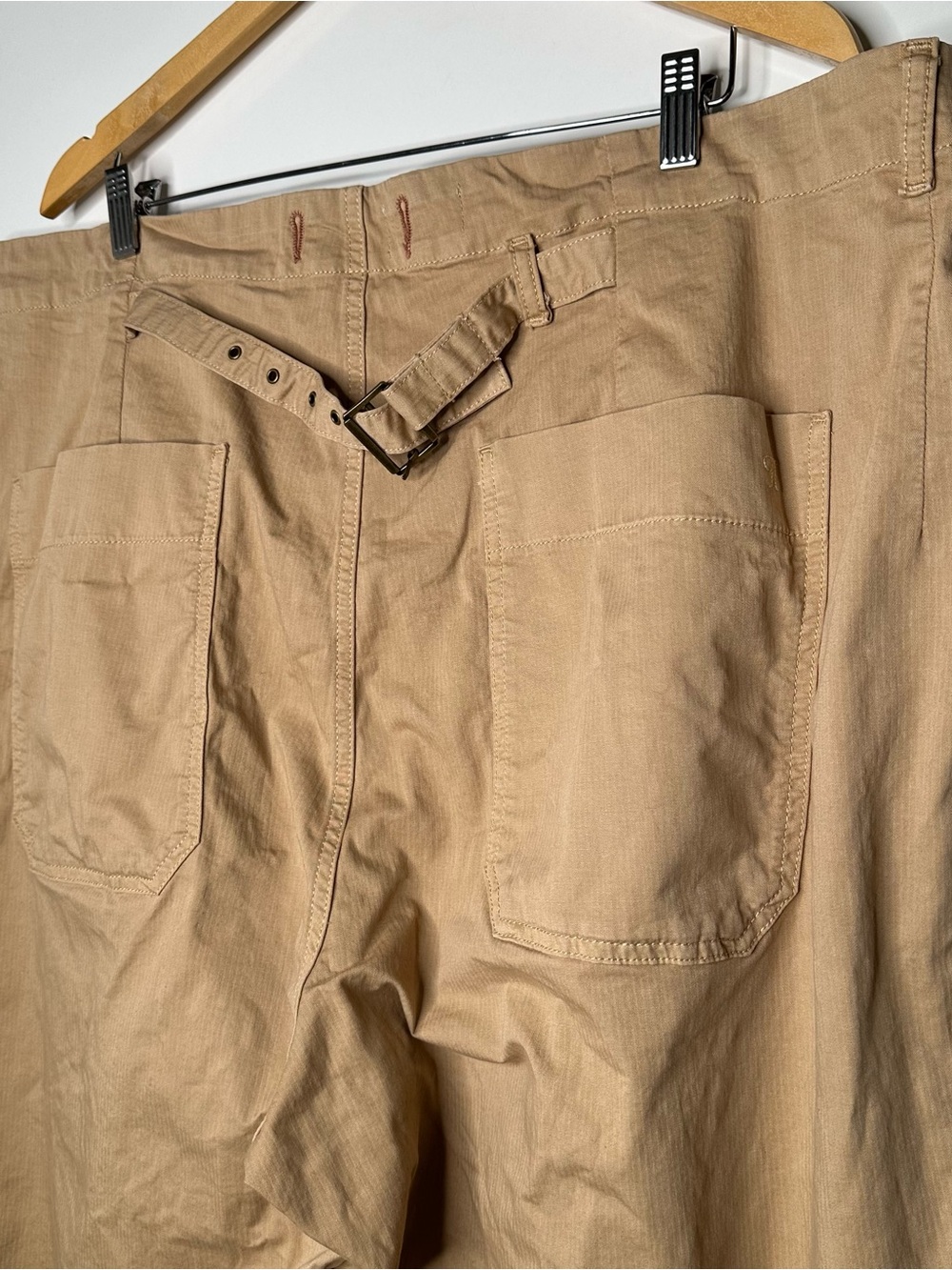 Pilcro Anthropologie The Arin Mid-Rise Button Front Barrel Pants Linen Blend 24W - Picture 9 of 12